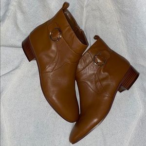 Brown Nine West Booties